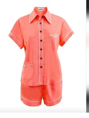 Patiini Coral Short-Sleeve Plant based Pajama Set